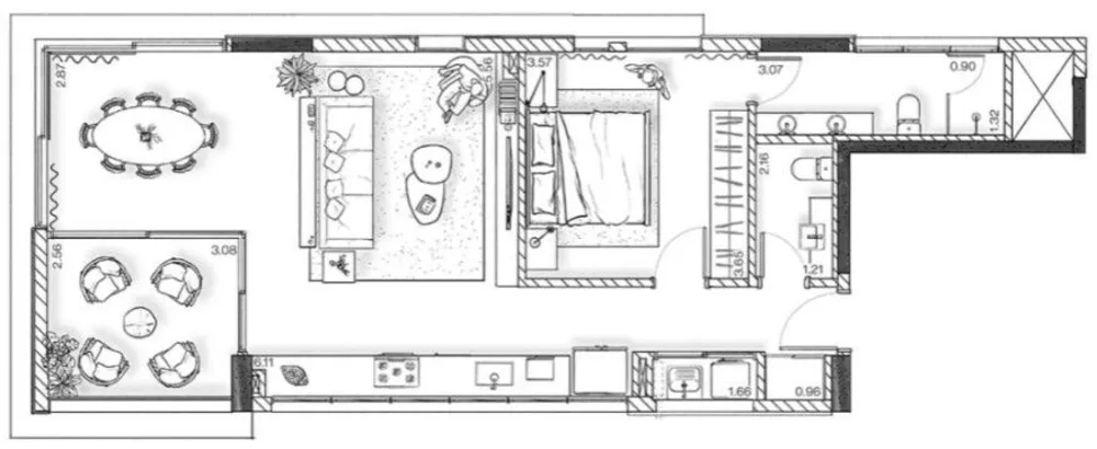 Apartamento à venda com 1 quarto, 78m² - Foto 1