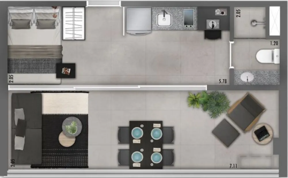 Kitnet-Studio, 24 m² - Foto 7