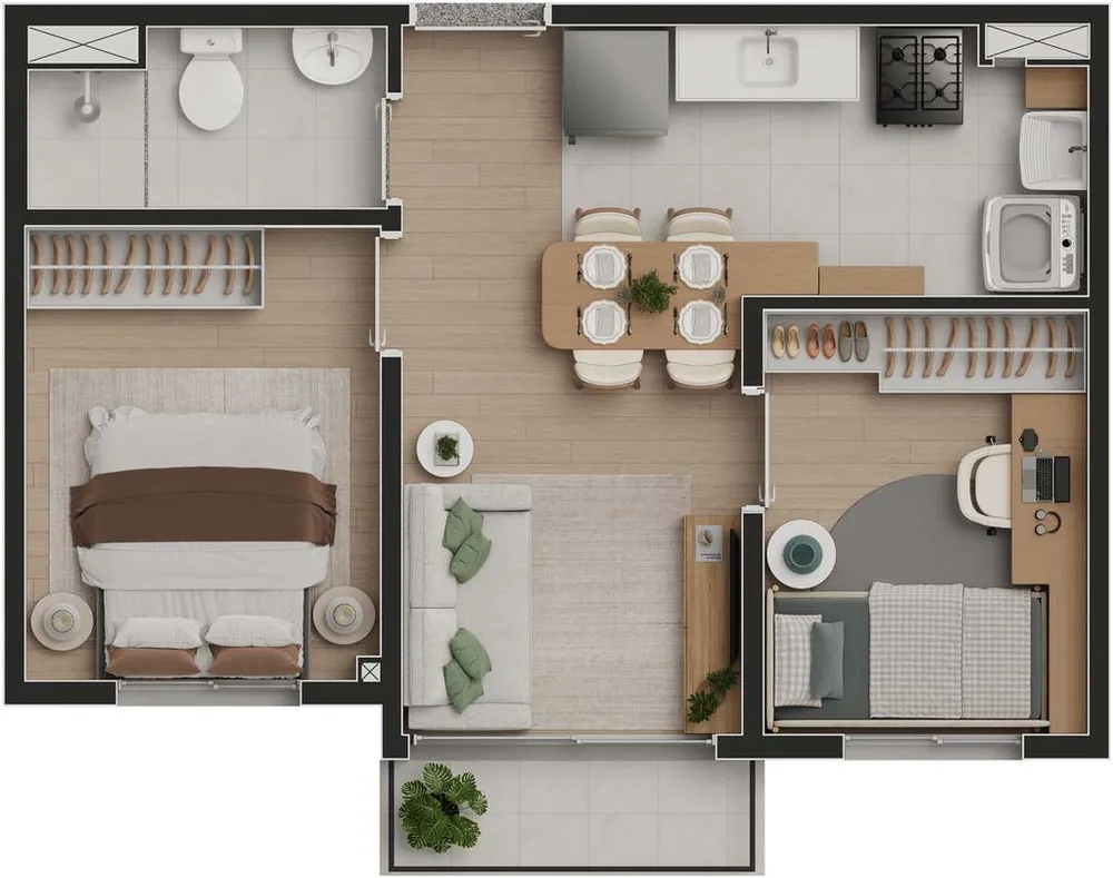Apartamento, 2 quartos, 33 m² - Foto 7
