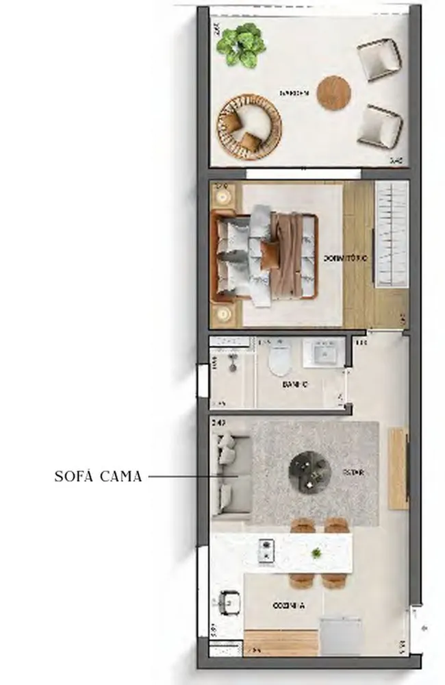 Kitnet-Studio, 36 m² - Foto 5