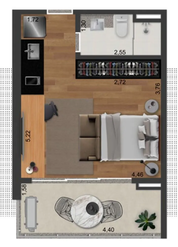 Kitnet-Studio, 35 m² - Foto 3