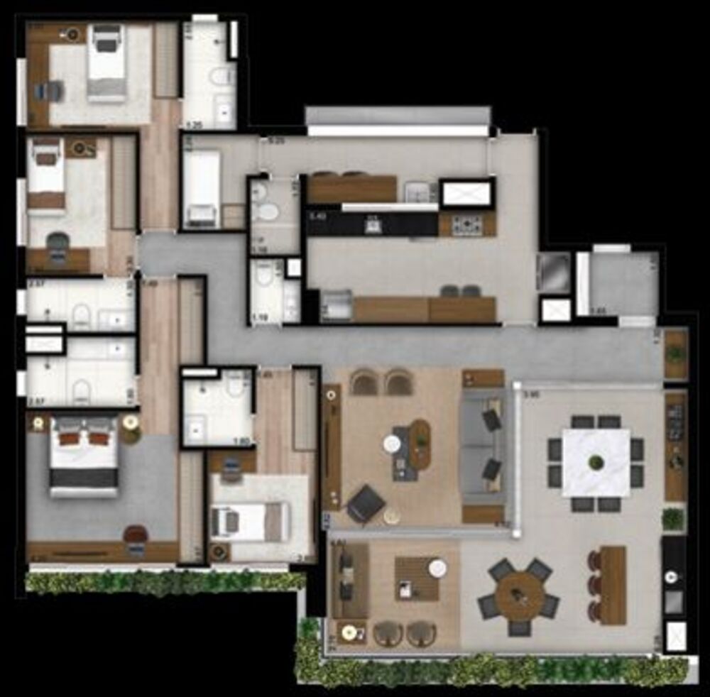 Apartamento, 4 quartos, 201 m² - Foto 3