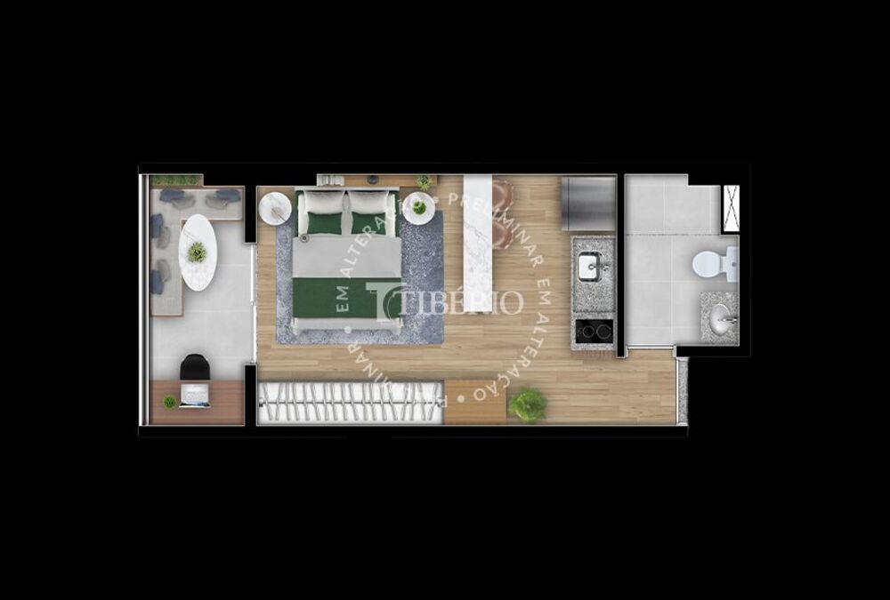 Apartamento à venda com 1 quarto, 33m² - Foto 2
