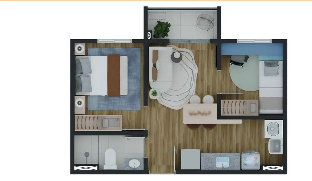 Apartamento, 2 quartos, 43 m² - Foto 1