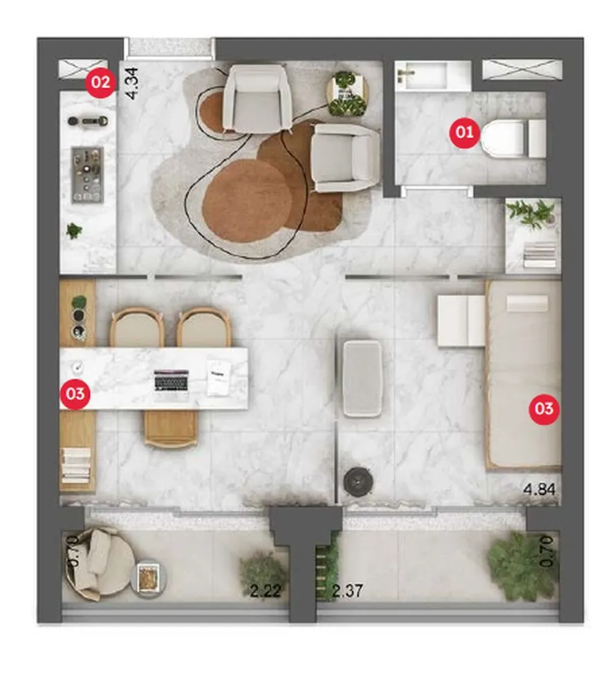 Sala-Conjunto, 28 m² - Foto 7