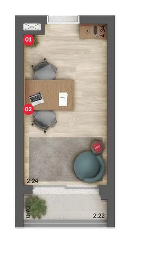 Sala-Conjunto, 28 m² - Foto 9