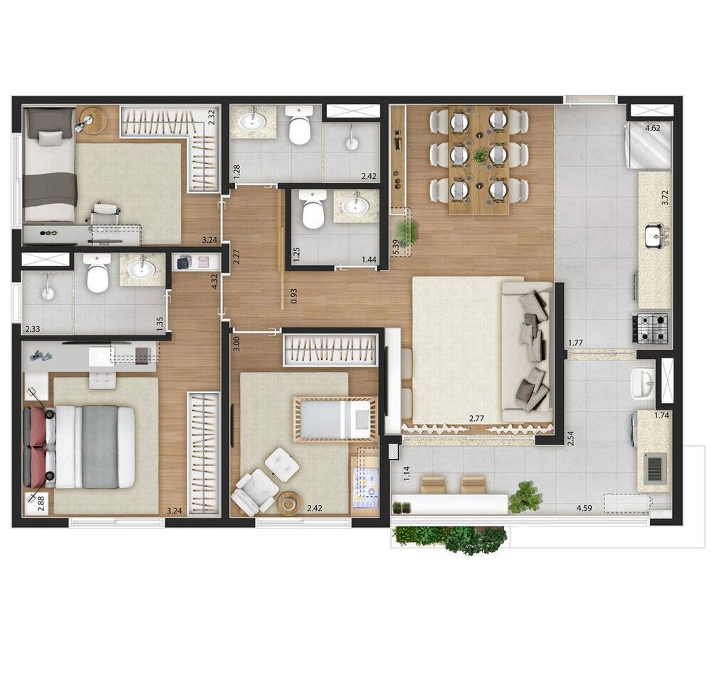 Apartamento, 2 quartos, 67 m² - Foto 6
