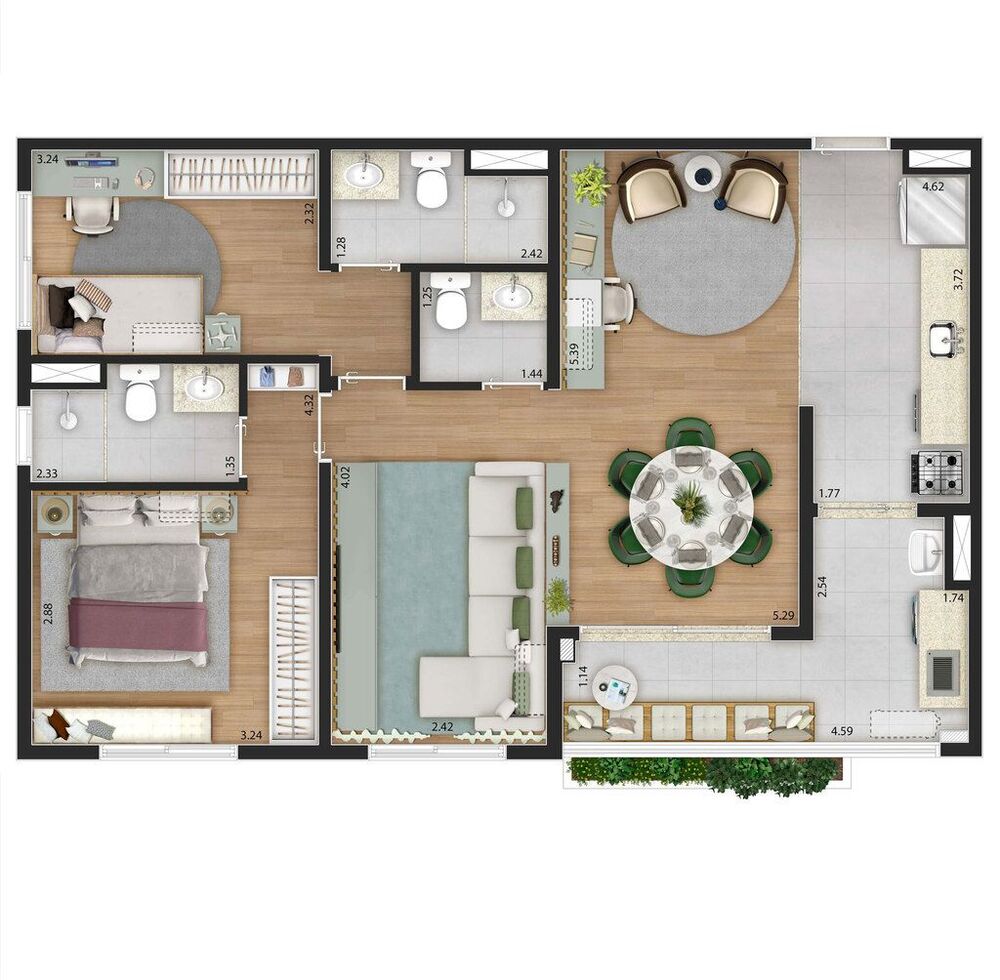 Apartamento, 2 quartos, 67 m² - Foto 11