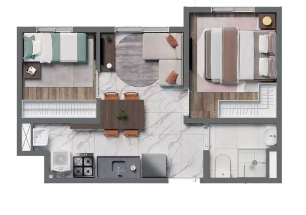 Apartamento, 2 quartos, 36 m² - Foto 1