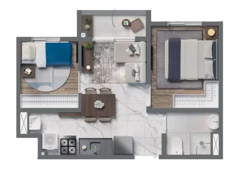 Apartamento, 2 quartos, 36 m² - Foto 6