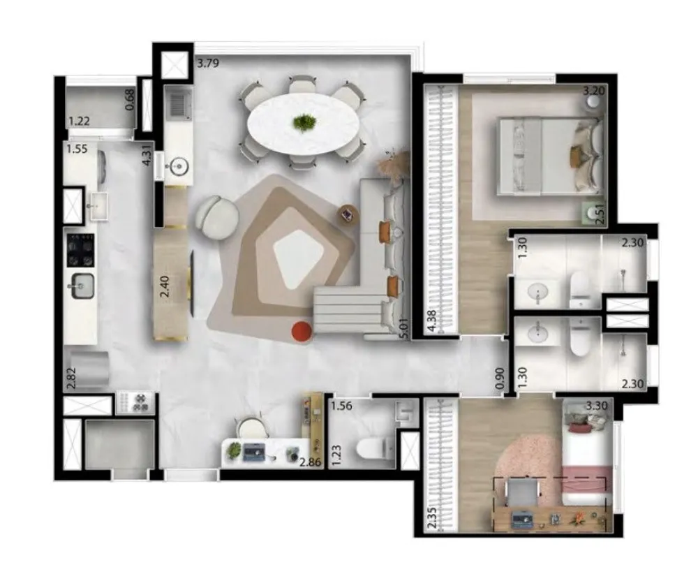 Apartamento, 2 quartos, 129 m² - Foto 19