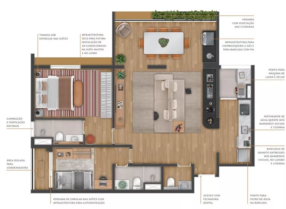 Cobertura, 3 quartos, 173 m² - Foto 1