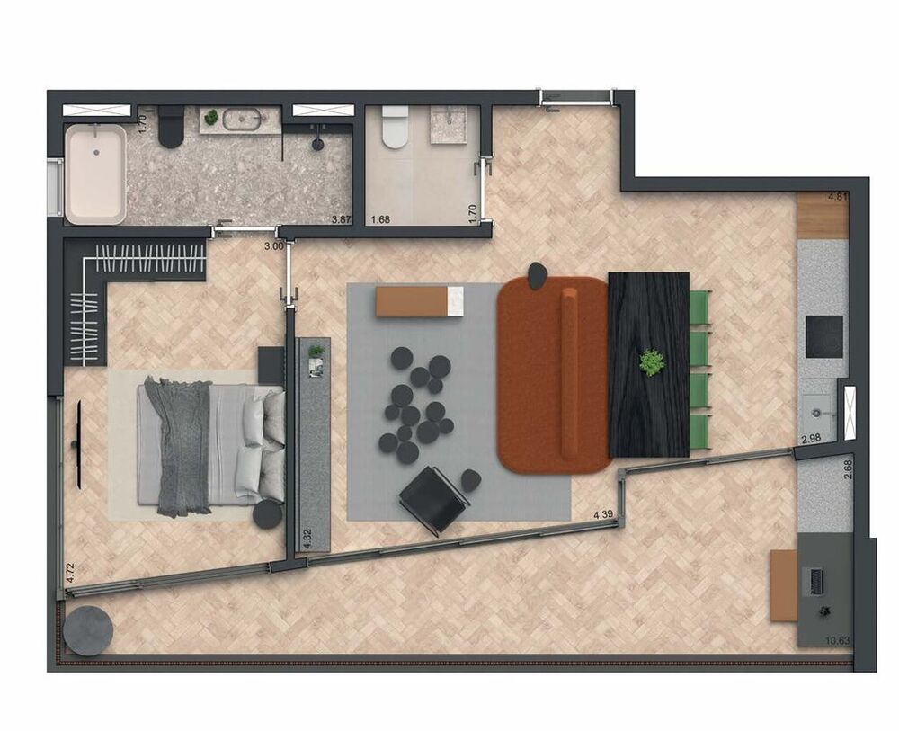 Apartamento, 1 quarto, 122 m² - Foto 6