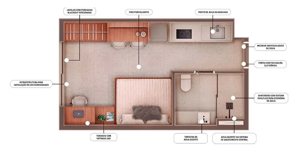 Kitnet-Studio, 22 m² - Foto 12