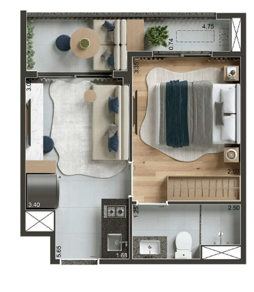 Apartamento, 2 quartos, 40 m² - Foto 8