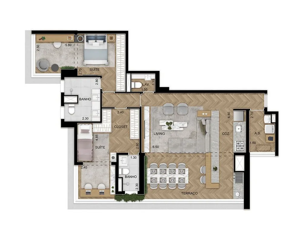 Apartamento, 3 quartos, 119 m² - Foto 4