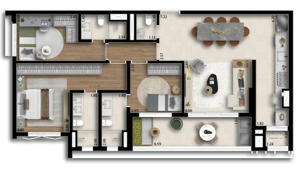 Apartamento, 3 quartos, 120 m² - Foto 6