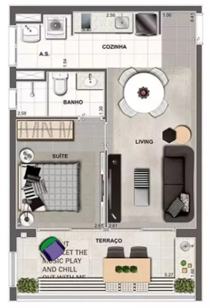 Apartamento à venda com 1 quarto, 49m² - Foto 5