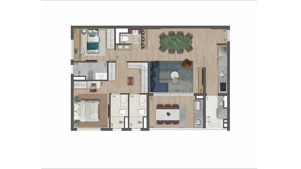 Apartamento, 2 quartos, 71 m² - Foto 2
