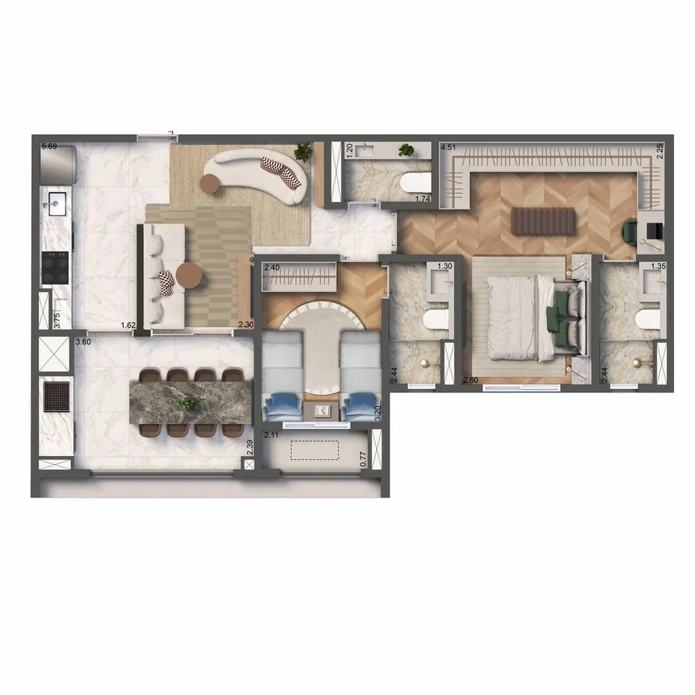 Apartamento, 2 quartos, 76 m² - Foto 12