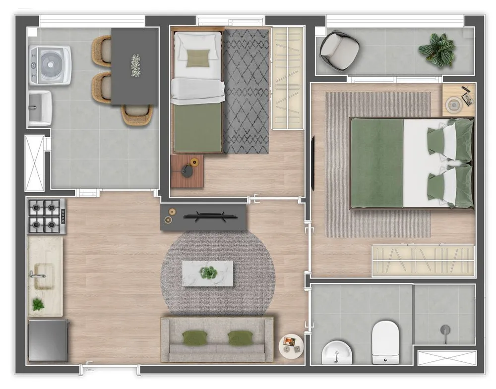 Apartamento, 2 quartos, 34 m² - Foto 9