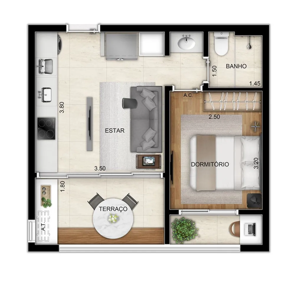 Apartamento, 1 quarto, 38 m² - Foto 24