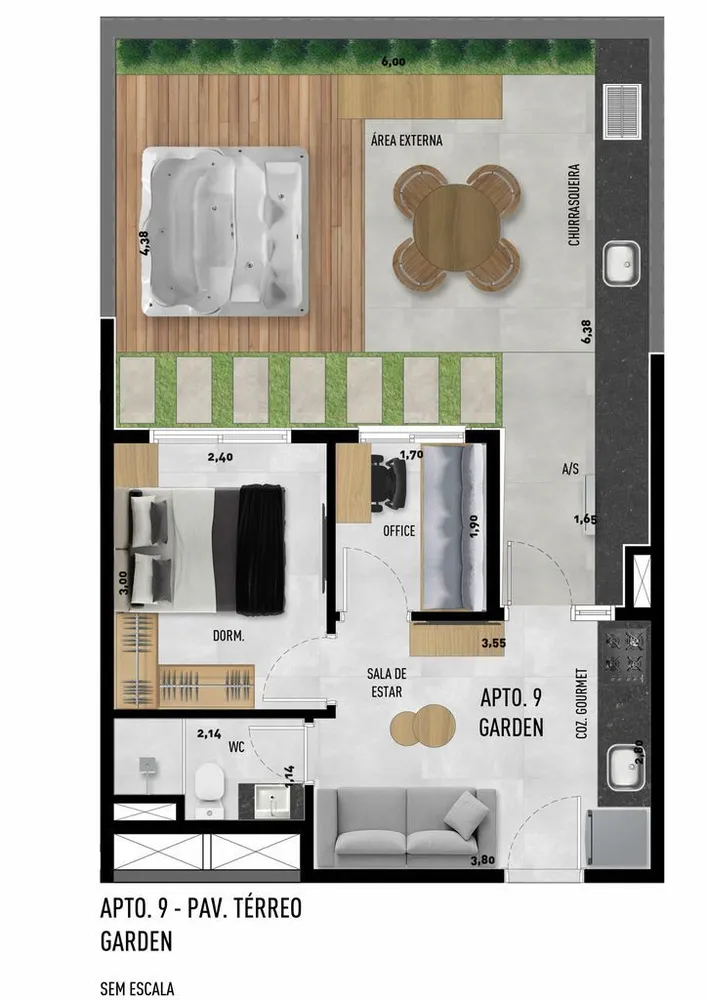 Apartamento, 1 quarto, 35 m² - Foto 12