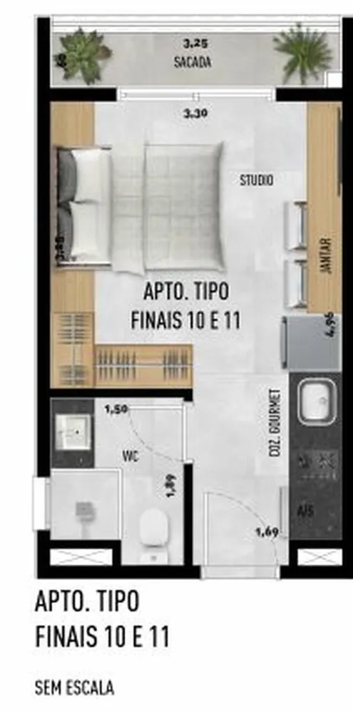 Apartamento, 1 quarto, 35 m² - Foto 11
