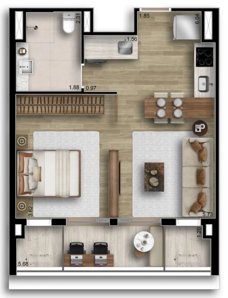 Kitnet-Studio, 35 m² - Foto 6
