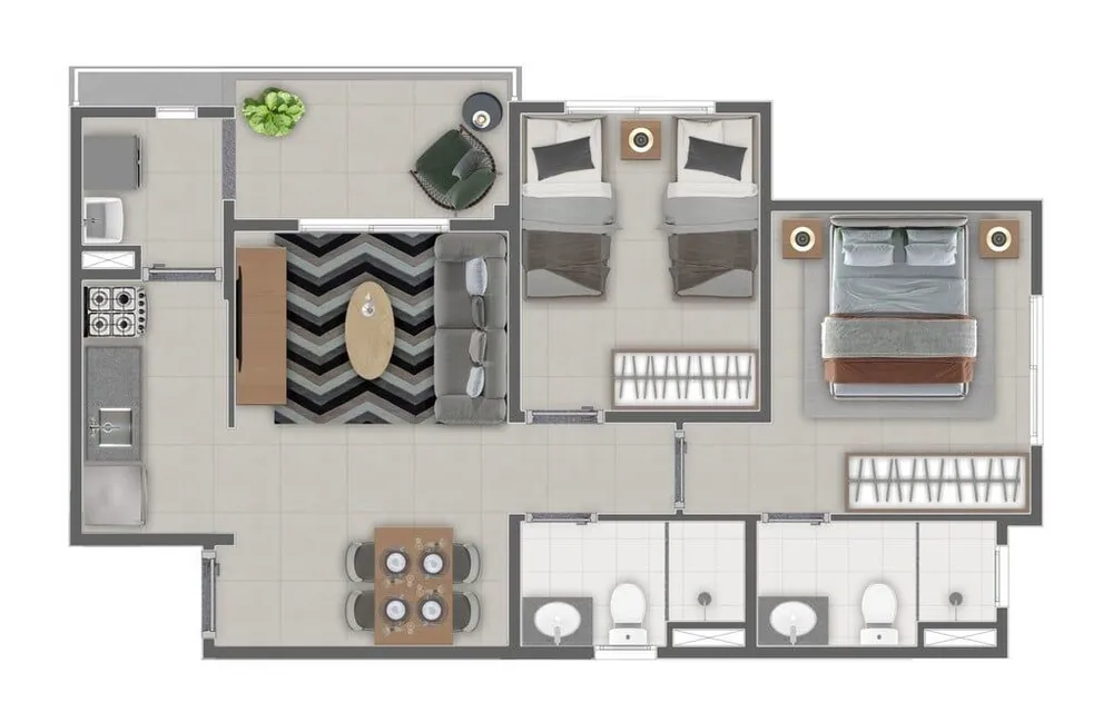 Apartamento, 2 quartos, 90 m² - Foto 7