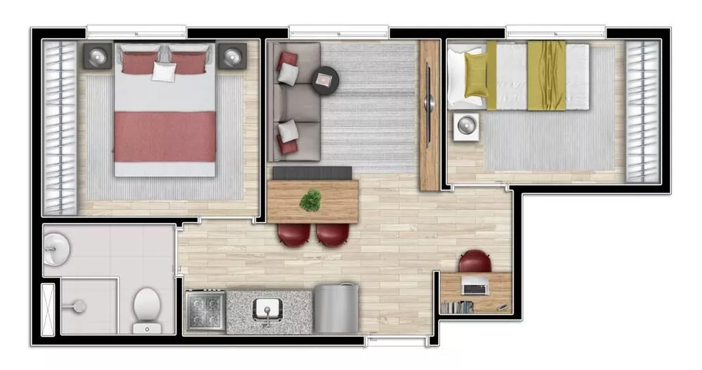 Apartamento à venda com 1 quarto, 30m² - Foto 1