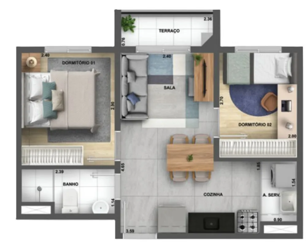 Apartamento, 37 m² - Foto 5