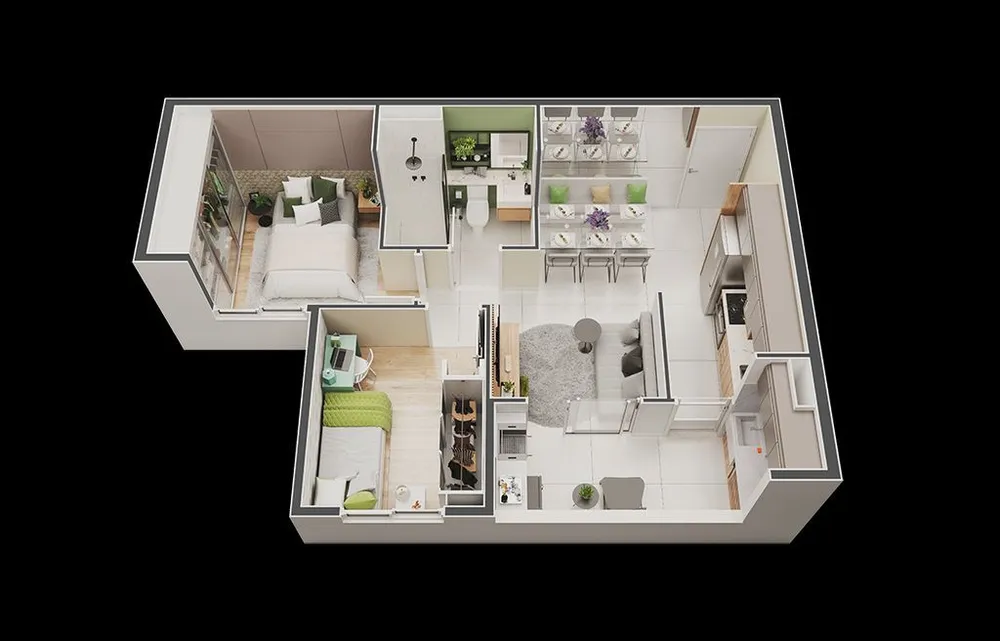 Apartamento, 2 quartos, 44 m² - Foto 3