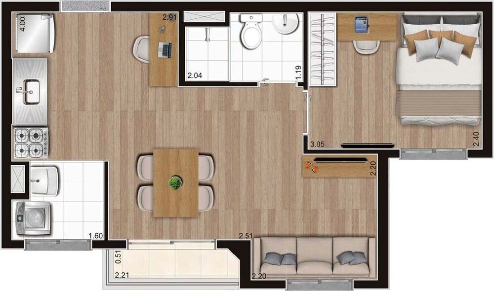Apartamento, 2 quartos, 37 m² - Foto 7