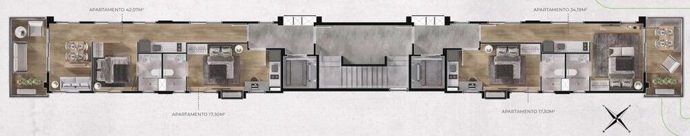 Cobertura, 1 quarto, 91 m² - Foto 1