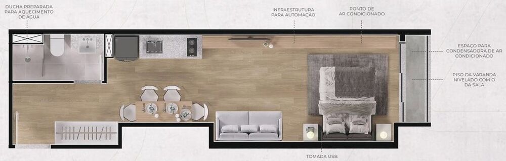 Cobertura, 1 quarto, 91 m² - Foto 2
