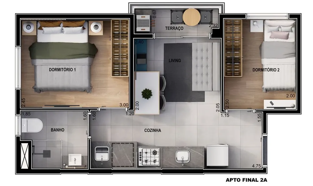 Apartamento, 2 quartos, 33 m² - Foto 7