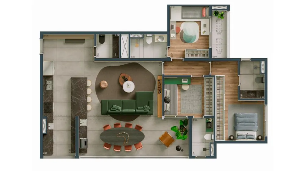 Apartamento, 4 quartos, 195 m² - Foto 1