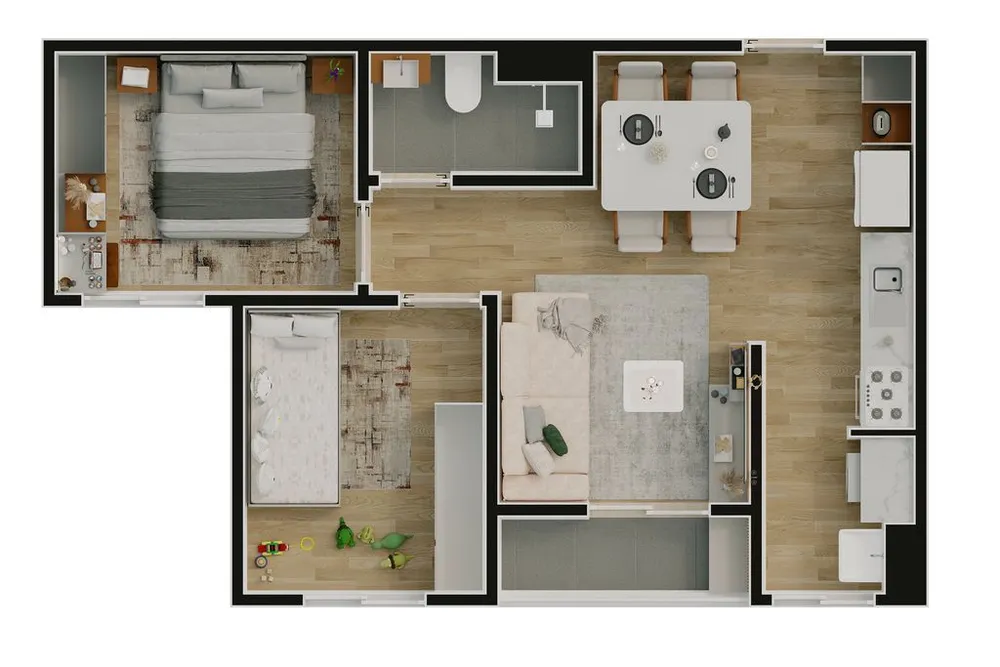 Apartamento, 2 quartos, 43 m² - Foto 4