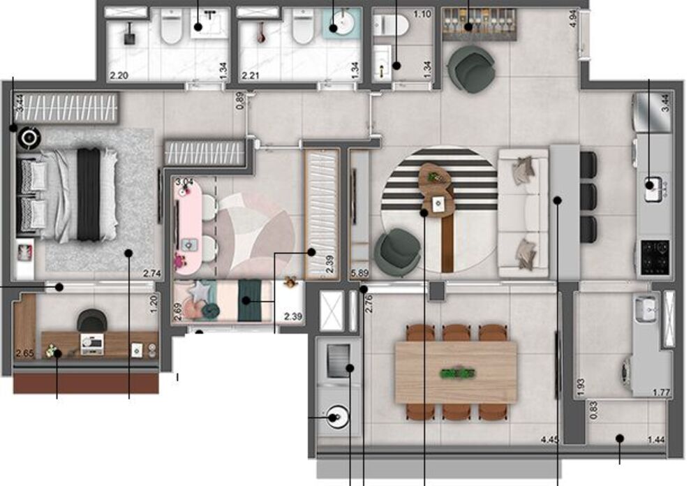 Apartamento, 3 quartos, 167 m² - Foto 24
