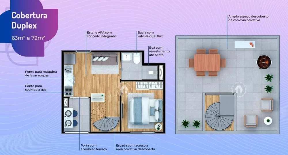 Cobertura, 1 quarto, 58 m² - Foto 1