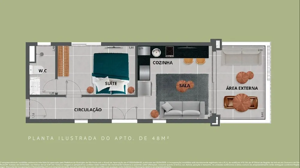Apartamento, 1 quarto, 93 m² - Foto 1