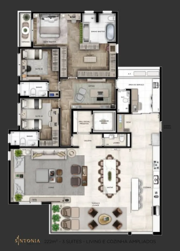 Apartamento, 4 quartos, 222 m² - Foto 6