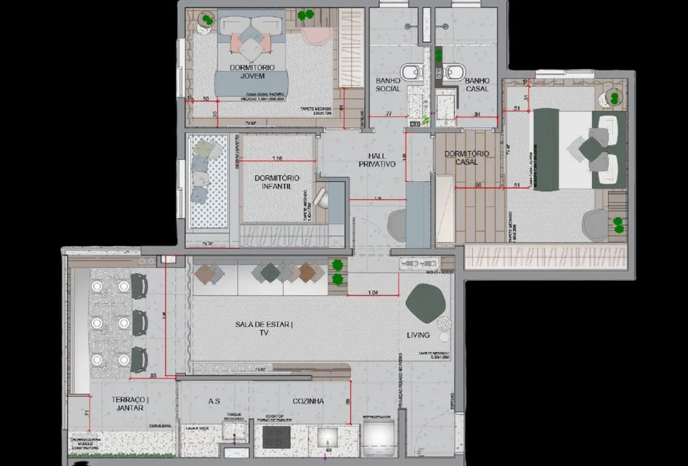 Apartamento, 3 quartos, 81 m² - Foto 2