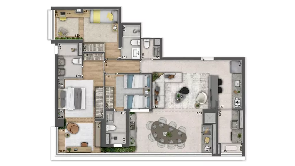 Apartamento à venda com 3 quartos, 118m² - Foto 4