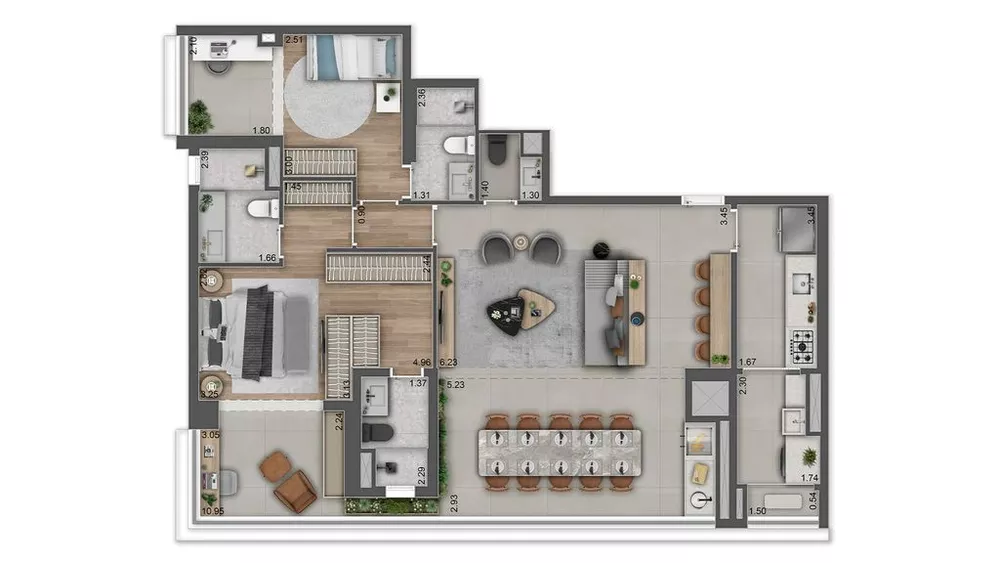 Apartamento à venda com 3 quartos, 118m² - Foto 2