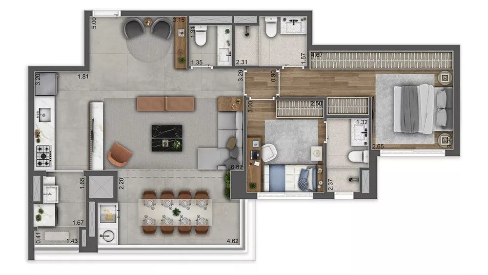 Apartamento à venda com 3 quartos, 118m² - Foto 3