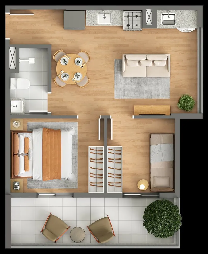 Apartamento, 2 quartos, 44 m² - Foto 11