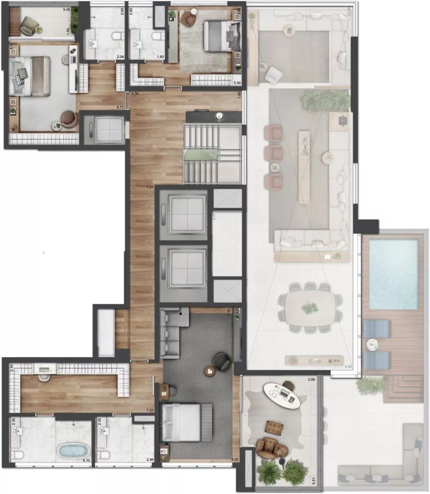 Apartamento à venda com 4 quartos, 240m² - Foto 1