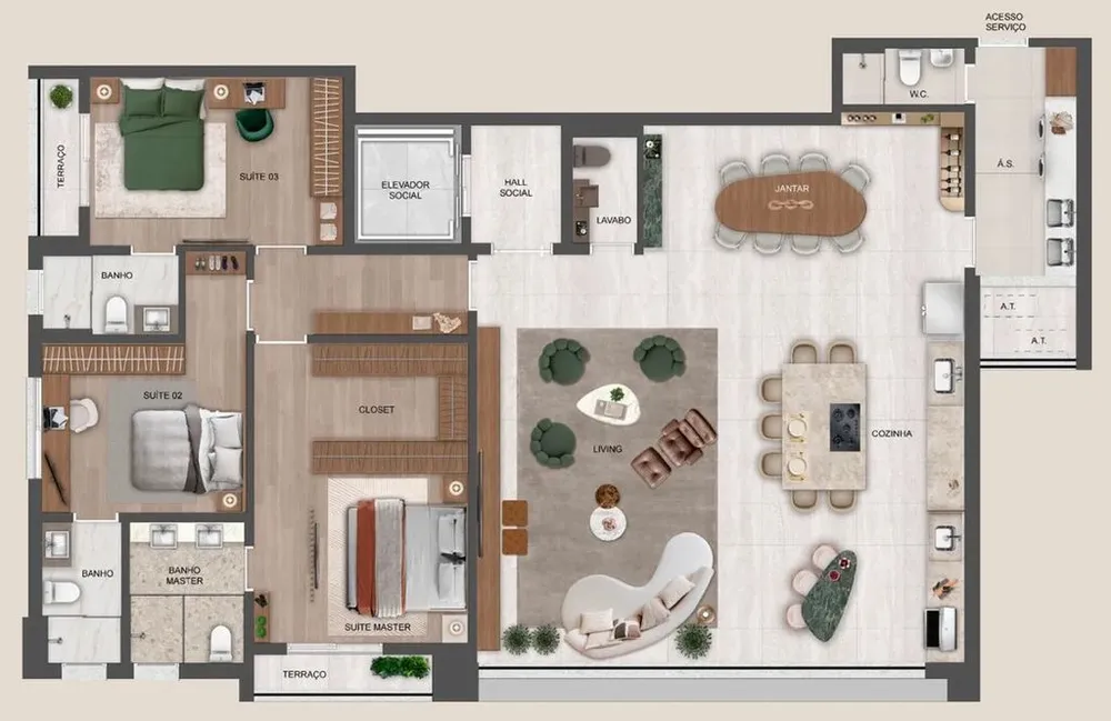 Apartamento, 3 quartos, 185 m² - Foto 4